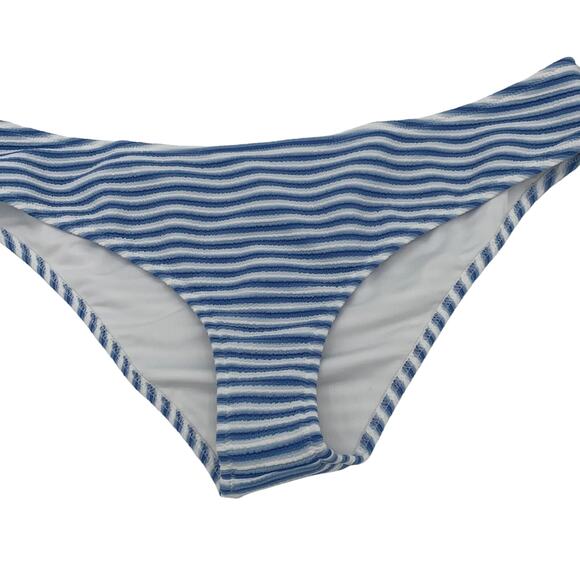 New J. Crew Striped Textured Hipster Bikini Swim Bathing Suit Bottom Size XXL - Picture 2 of 8